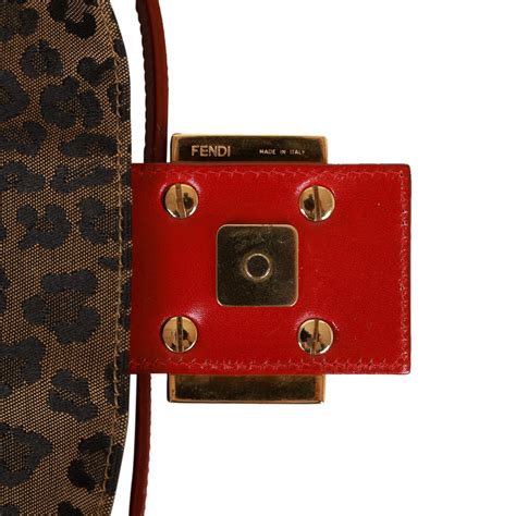 fendi leopard baguette|Fendi leather baguette.